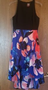 Vince Camuto High Low Water Color Dress